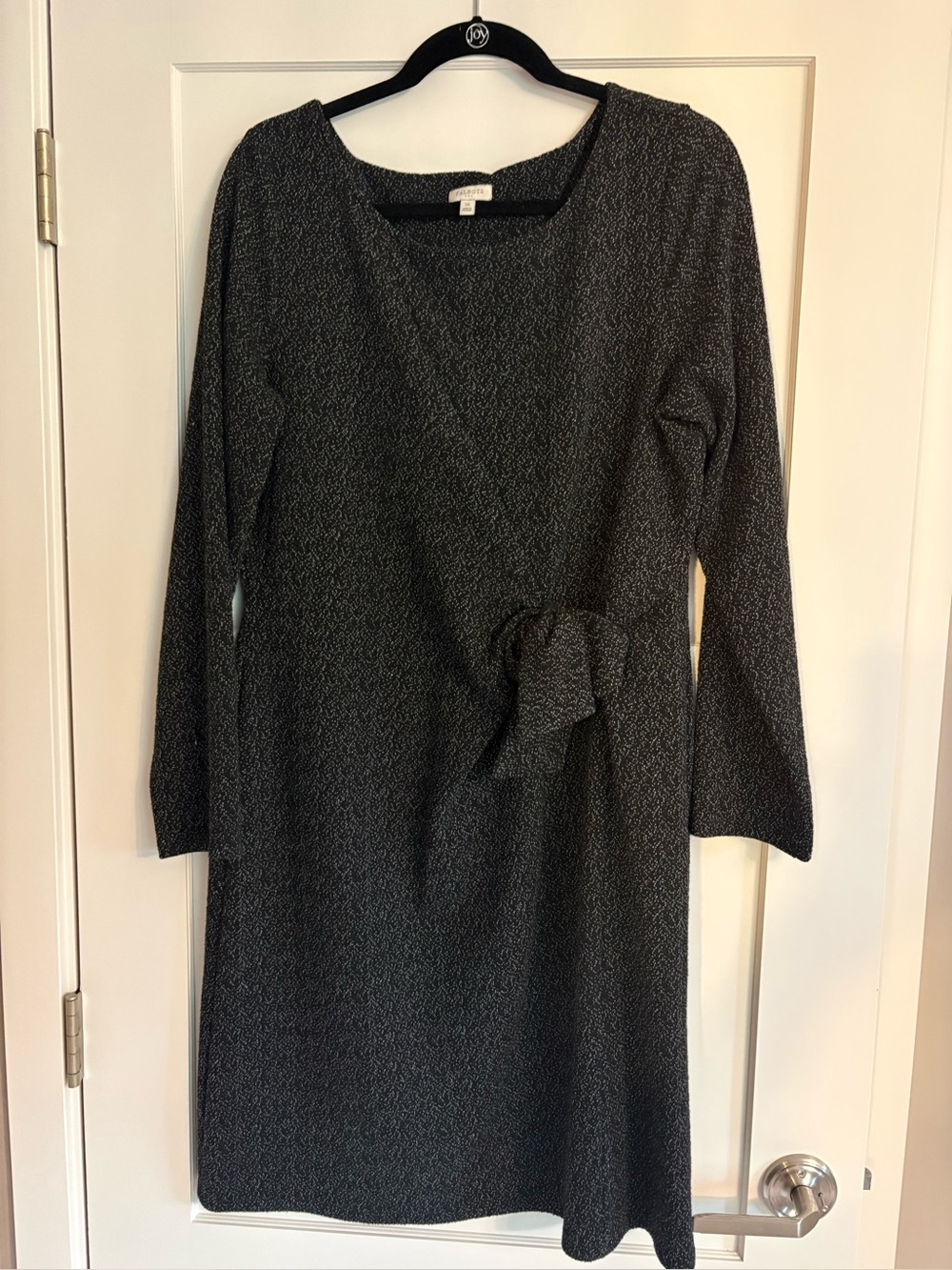 Talbots Black Dress with Side Knot Detail Size 14